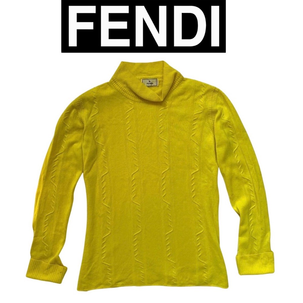 FENDI Canary Yellow Sweater, EUC